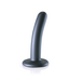 Ouch! Gunmetal Soft Silicone G-Spot Dildo with Suction Cup - 5''
