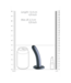 Ouch! Gunmetal Soft Silicone G-Spot Dildo with Suction Cup - 5''