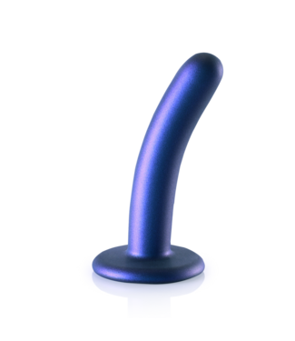 Ouch! G-Spot Dildo 12,4 cm Van Vloeibaar Siliconen Met Krachtige Zuignap Blauwe Metallic