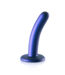 Ouch! Weicher Metallic-Blau G-Punkt-Dildo 12,4 cm mit Saugnapf