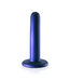 Ouch! Weicher Metallic-Blau G-Punkt-Dildo 12,4 cm mit Saugnapf