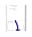 Ouch! G-Spot Dildo 12,4 cm Van Vloeibaar Siliconen Met Krachtige Zuignap Blauwe Metallic