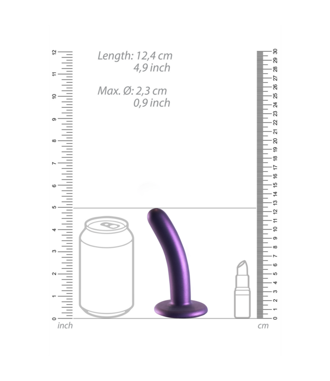 Ouch! Weicher 12 cm G-Punkt-Dildo aus Silikon - Metallic-Lila | Ouch!