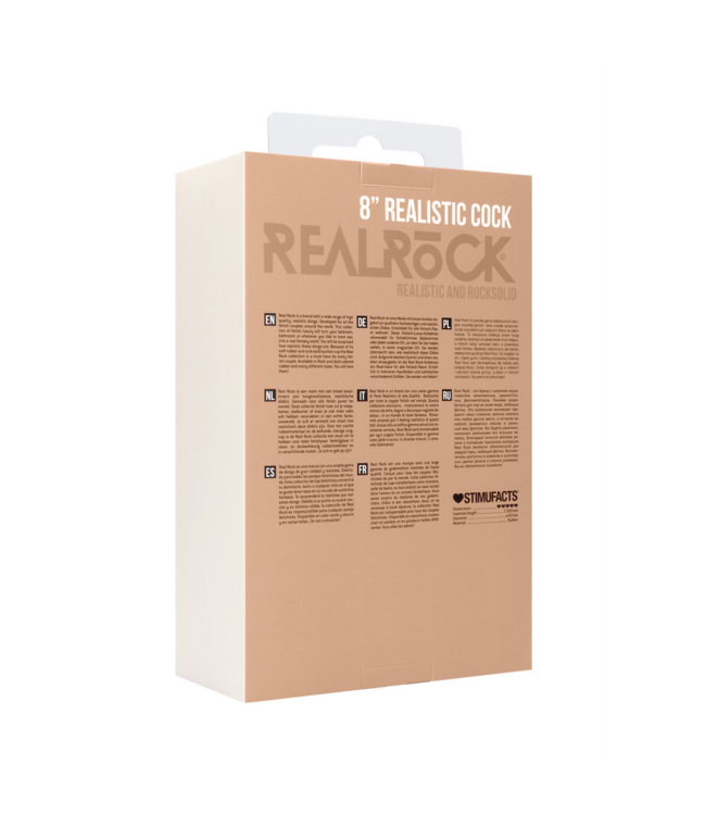 RealRock Real Rock 18cm Realistic Dildo with Scrotum - Luxury Fantasy Pleasure