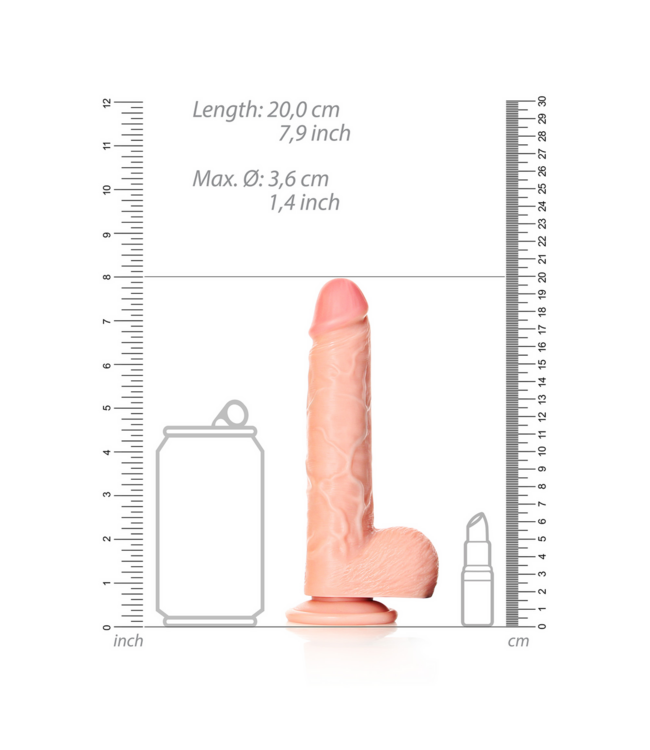 RealRock Realistic Touch Dildo 14,5 cm Met Zuignap En Realistische Aderstructuur