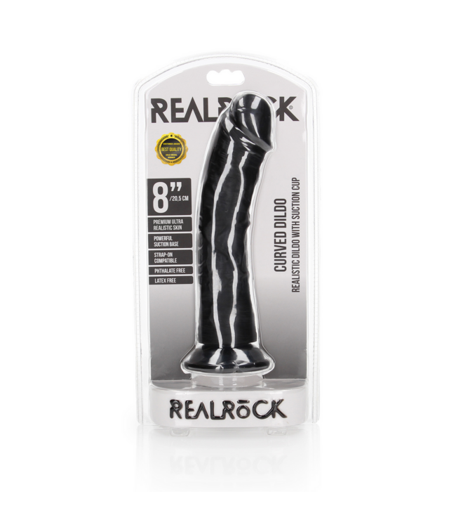 RealRock RealRock Dildo 20,5 cm - Gebogen mit Saugnapf für G-Punkt-Stimulation