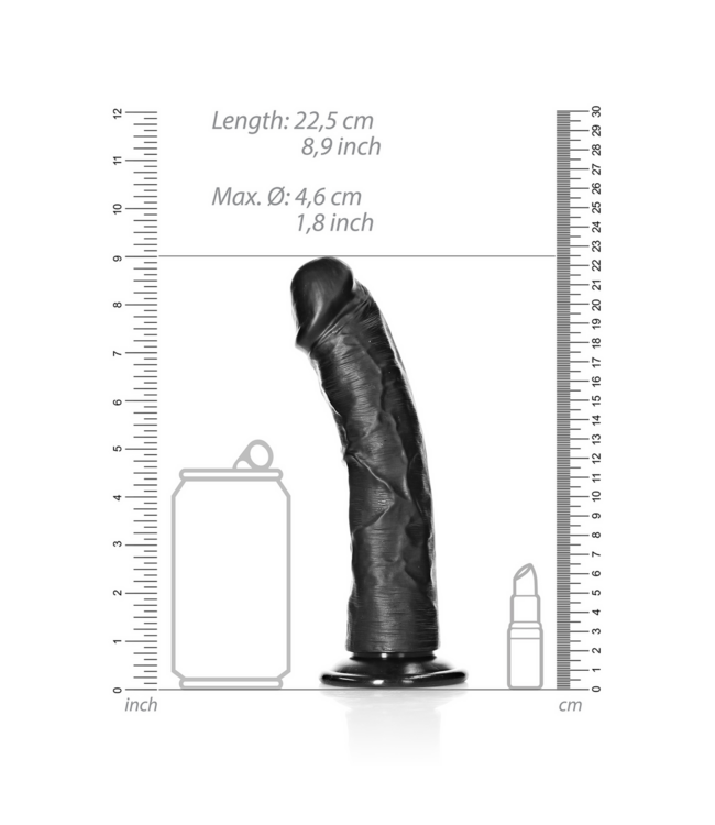 RealRock RealRock Dildo 20,5 cm - Gebogen mit Saugnapf für G-Punkt-Stimulation