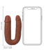 RealRock RealRock Realistische U-Vormige Dubbele Dildo 12,7 cm Met Aderen