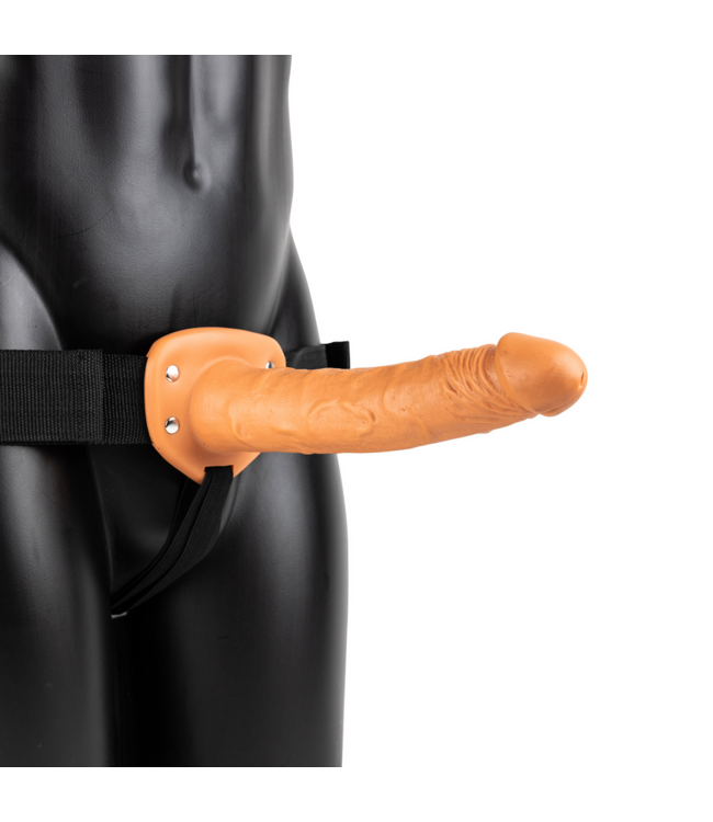 RealRock RealRock Vibrating Hollow Strap-On 24.5 cm - Adjustable & Realistic
