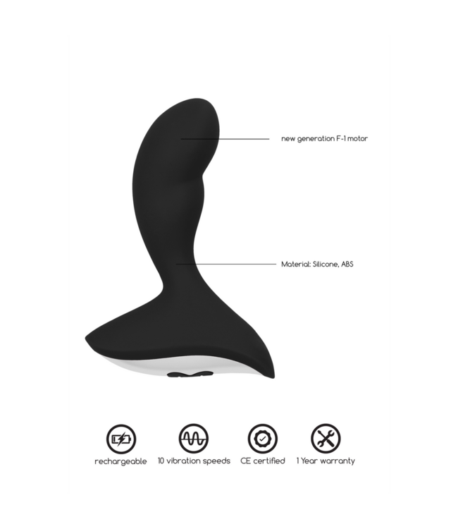 Simplicity Ergonomic Anal Vibrator - 10 Vibration Speeds for Ultimate Pleasure