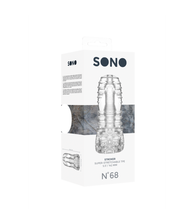 Sono Sono Masturbator Nr. 68 Met Superrekbaar TPE En Zachte Noppen, 15 cm