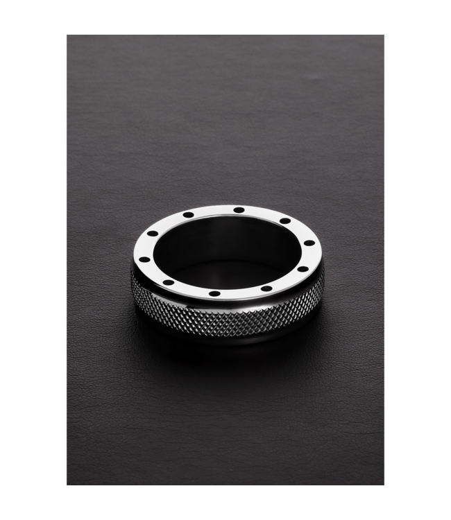Steel by Shots Cool Comfort Knurl C-Ring with Ventilation Holes - 15x55 mm