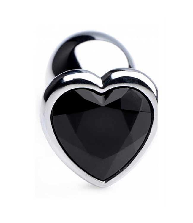 XR Brands Stylish Black Heart Butt Plug – Comfortable, Weighted, and Passionate
