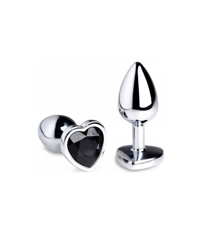 XR Brands Stylish Black Heart Butt Plug – Comfortable, Weighted, and Passionate