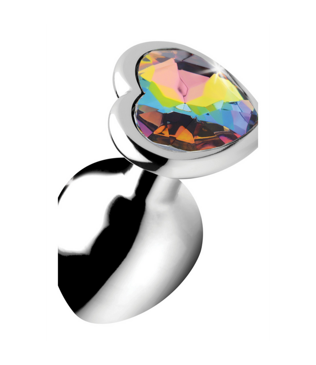 XR Brands Rainbow Prism Heart-Shaped Butt Plug – 8.2 cm of Intense Pleasure