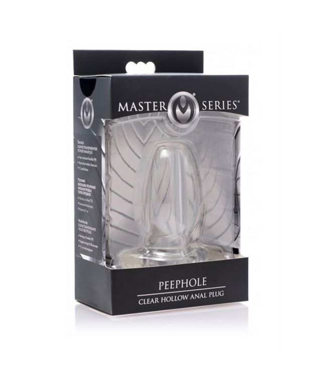 XR Brands Transparent Beginner-Friendly Anal Plug with Peephole - 8.3 cm