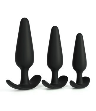 Crushious Crushious Siliconen Anale Plug Trainingsset 3-delig 9-11 cm Zwart