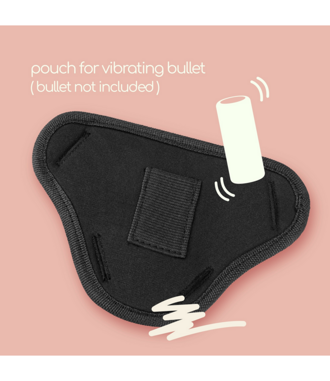 Crushious Verstelbaar Waterdicht Strap-on Harnas Met Kussen En Bulletvak 11,5 cm