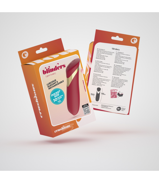 Crushious Blinders Bullet Rot – Kompakter, wiederaufladbarer Vibrator mit 10 Einstellungen