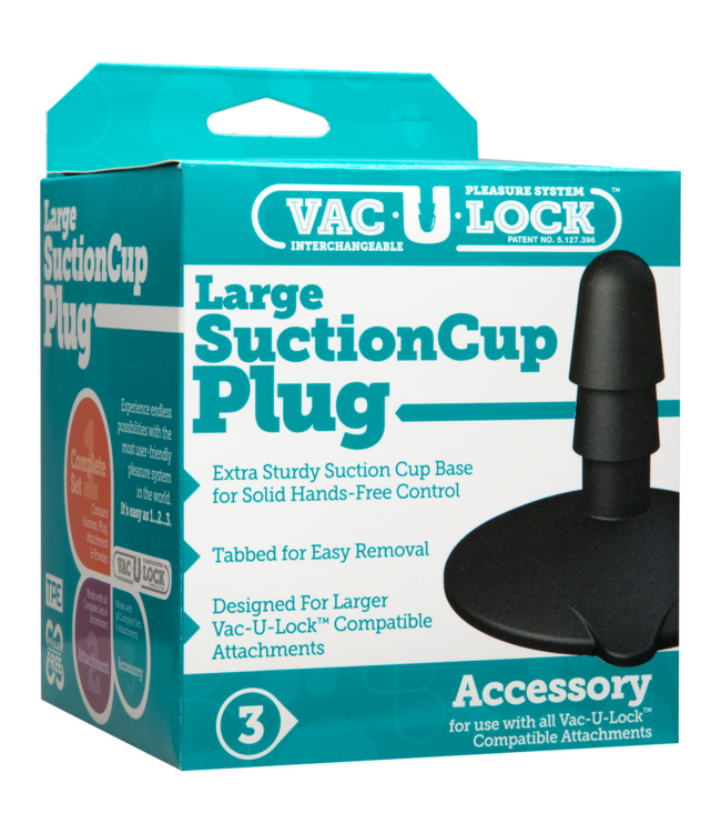 Doc Johnson Großer Saugnapf-Plug 8,1 cm | Extra starke Vac-U-Lock™ Basis