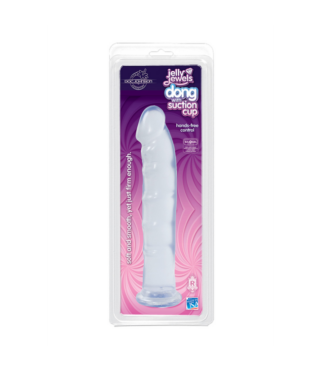 Doc Johnson Jelly Jewels 8" Dildo with Suction Cup - Realistic Pleasure & Versatility