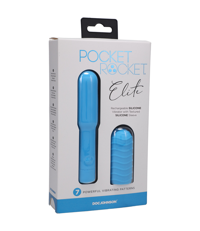 Doc Johnson Elite Mini-Vibrator Himmelblau | Stark, leise und wiederaufladbar