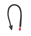 Ouch! Siliconen Anaalplug Met PU-Leer Staart 15 cm – Zwart/Rood