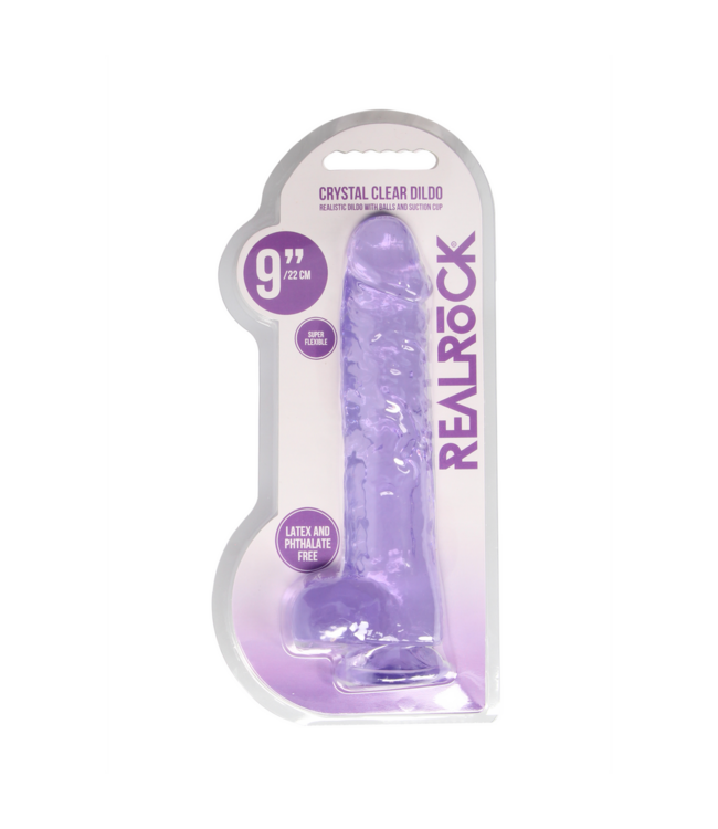 RealRock Realistic 25 cm Dildo with Balls – Safe, Clear, and Easy to Clean