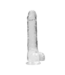RealRock RealRock Crystal Clear Dildo Met Zuignap En Ballen 25 cm Veilig TPE