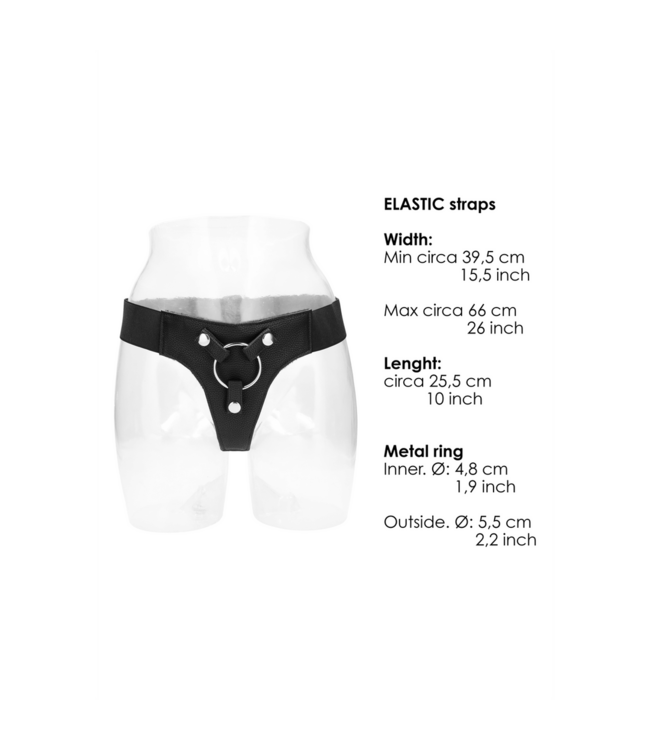 RealRock RealRock Elastisch Harnas Voor Penis Tot Ø 50 mm Met Comfortabele Pasvorm 37 cm