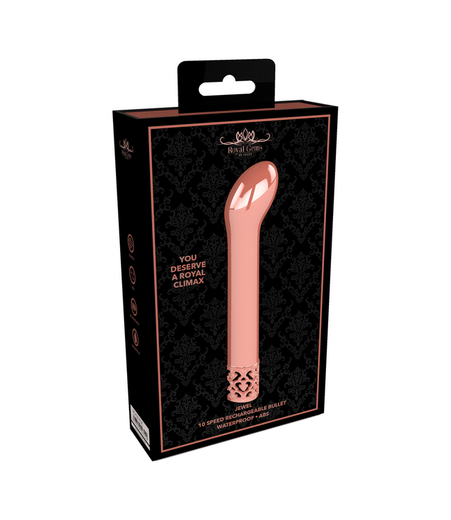 Royal Gems Royal Gems Luxe Gouden G-Spot Vibrator Met Oplaadbare F-1 Motor