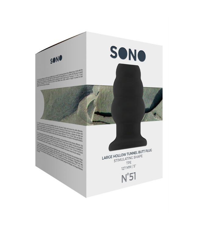 Sono Sono Buttplug Holle Tunnel Met Drievoudige Ring 12,7 cm Groot