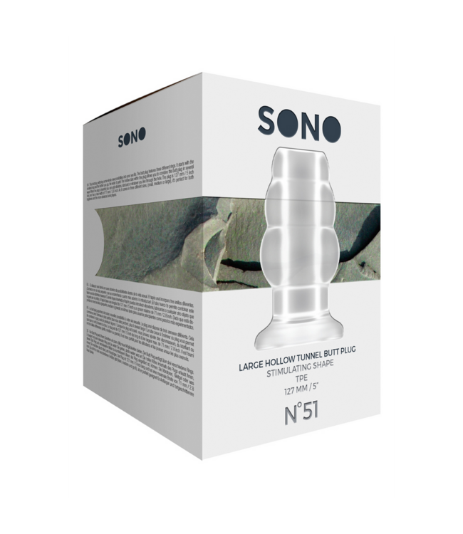Sono Sono Large Hollow Tunnel Butt Plug - Adjustable Sensation 12.7cm