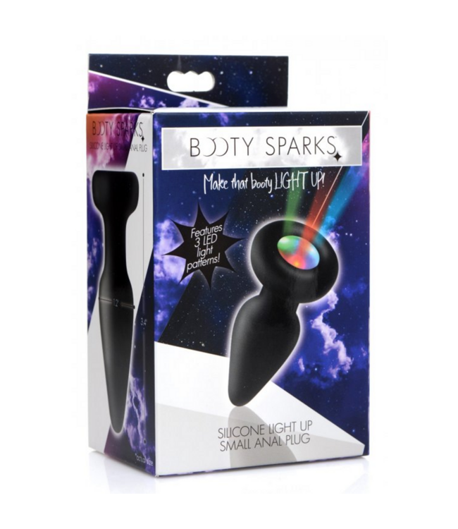 XR Brands Silikon-Analplug mit LED-Licht - Klein & Farbig wechselnd 8,6 cm