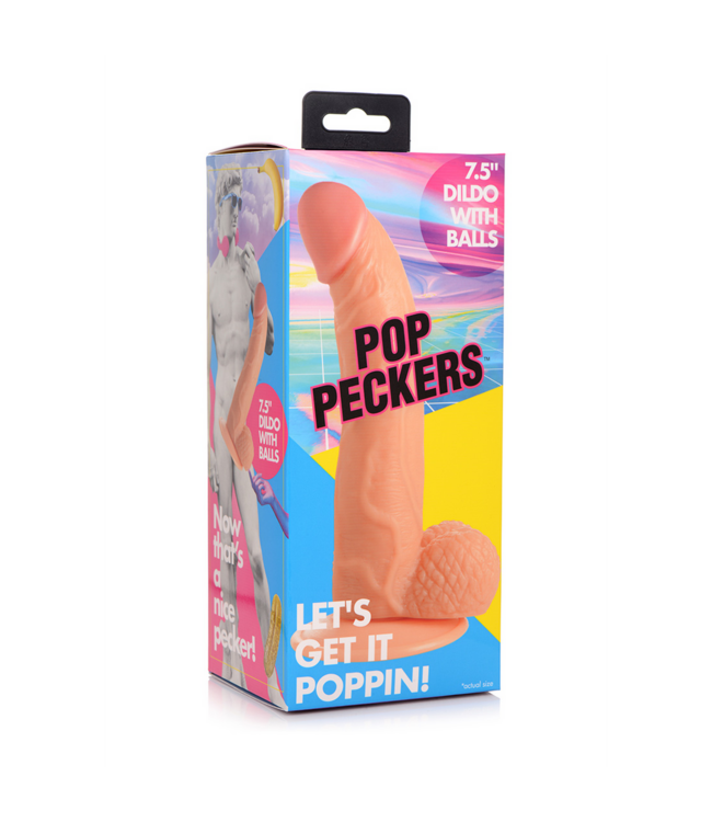 XR Brands Realistische Stevige Dildo 21,5 cm Met Zuignap En Ballen – XR Brands