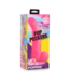 XR Brands Realistischer POP Dildo mit Hoden 21,5 cm – Mohnblumenfarbe, stark!
