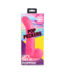 XR Brands Realistischer POP Dildo mit Hoden 21,5 cm – Mohnblumenfarbe, stark!