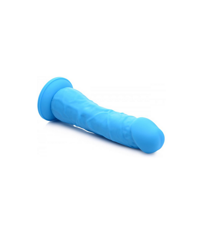 Curve Toys Siliconen Dildo 18 cm Met Zuignap – Flexibele Blauw Realistische Textuur