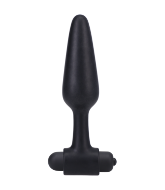 Doc Johnson Black 14cm Vibrating Butt Plug - Powerful, Comfortable, 10 Functions
