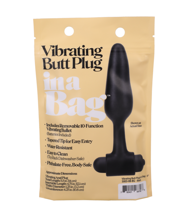 Doc Johnson Doc Johnson Siliconen Vibrating Butt Plug 14 cm Met 10 Vibratiefuncties