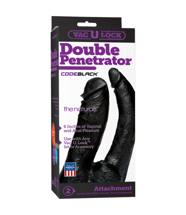 Doc Johnson Vac-U-Lock Double Penetrator Dubbele Dildo 16 cm Voor Vaginale En Anale Stimulatie