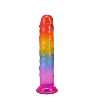 Doc Johnson Doc Johnson 7 Crystal Jellies Dong 17,8 cm Flexibele Regenboog Dildo