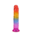 Doc Johnson Regenbogen-Dildo 17,8 cm – Flexibel & sicher aus TPE, glänzende Farben