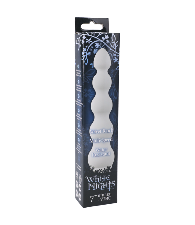 Doc Johnson White Nights 7 cm Geriffelter Vibrator – Luxuriöses Vergnügen erleben