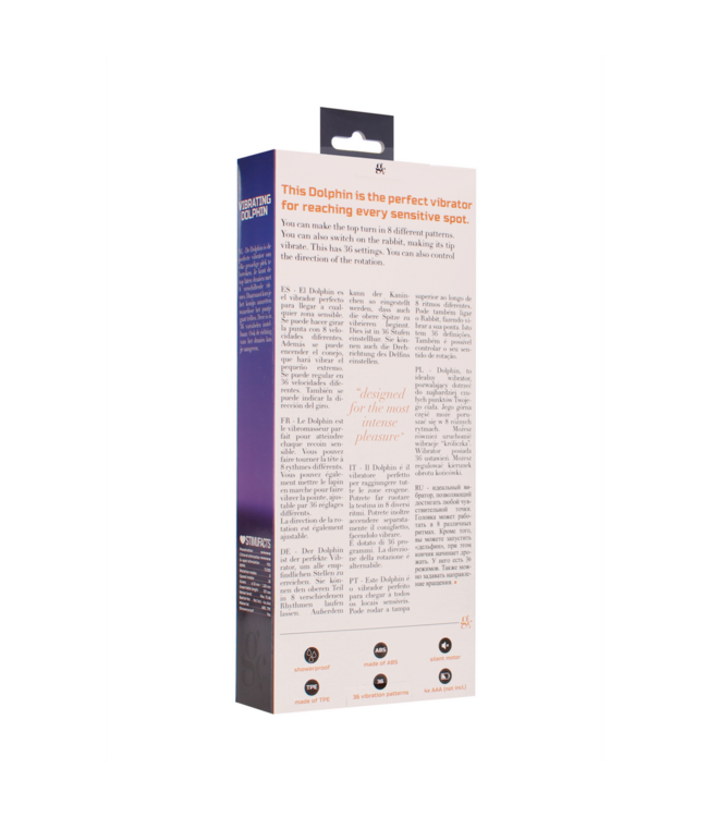 GC Dolphin Vibrator Met 8 Draairitmes En 36 Instelbare Trillingen Voor Ultiem Genot