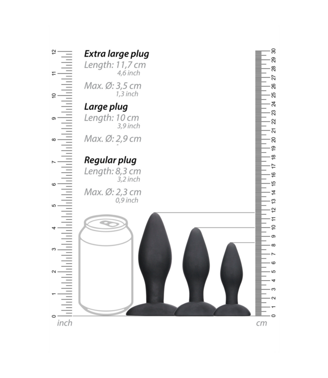 Ouch! Silky Silicone Apex Butt Plug Set – 10 cm of Ultimate Anal Pleasure