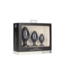 Ouch! Twisted Black Silicone Butt Plug Set - 10cm Comfort & Safety