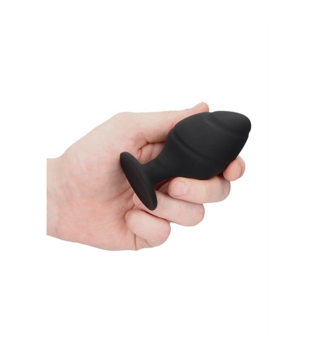 Ouch! Gedrehtes Silikon Butt Plug Set 10 cm – Schwarz, sicher und bequem