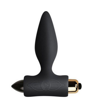 Rocks-Off Petite Sensations 16,5 cm – Vibrierender Buttplug aus Silikon, Schwarz