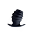 XR Brands Ribbed Hollow Butt Plug - Curved Design for Ultimate Anal Pleasure 8.1cm